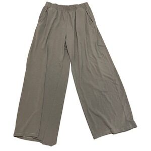 Abercrombie & Fitch Lounge Collection Cozy Pull On Wide Leg Pants Taupe Womens M